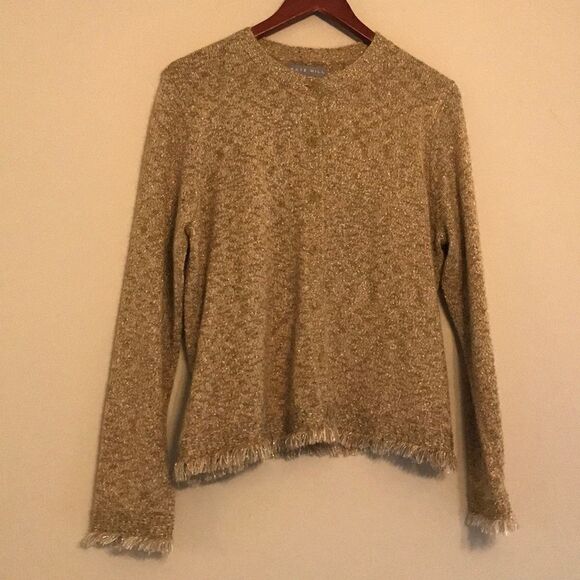 Kate Hill Gold Metallic Cardigan - Size Large - Picture 2 of 13